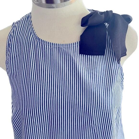 J. Crew Blue and White Striped Tank Top - Picture 3 of 7